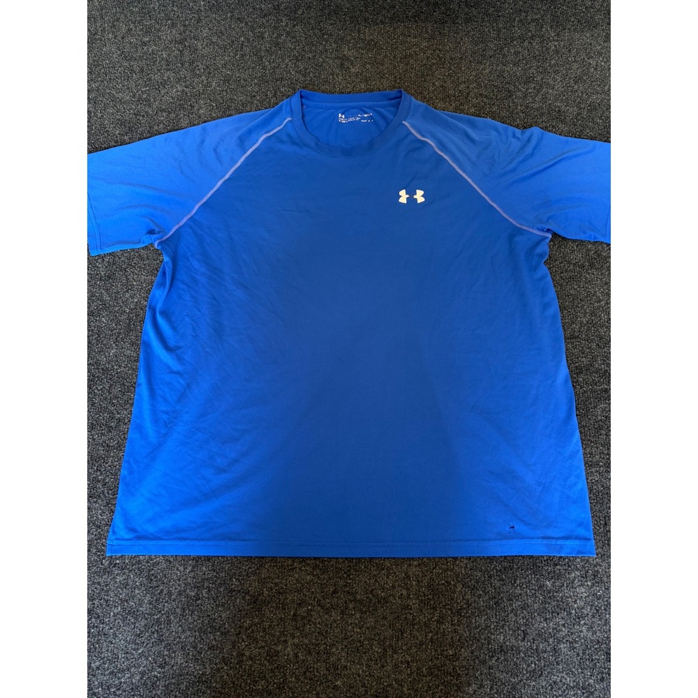 Under Armour Mens HeatGear Loose Fit Short Sleeve T-Shirt Royal Blue XL